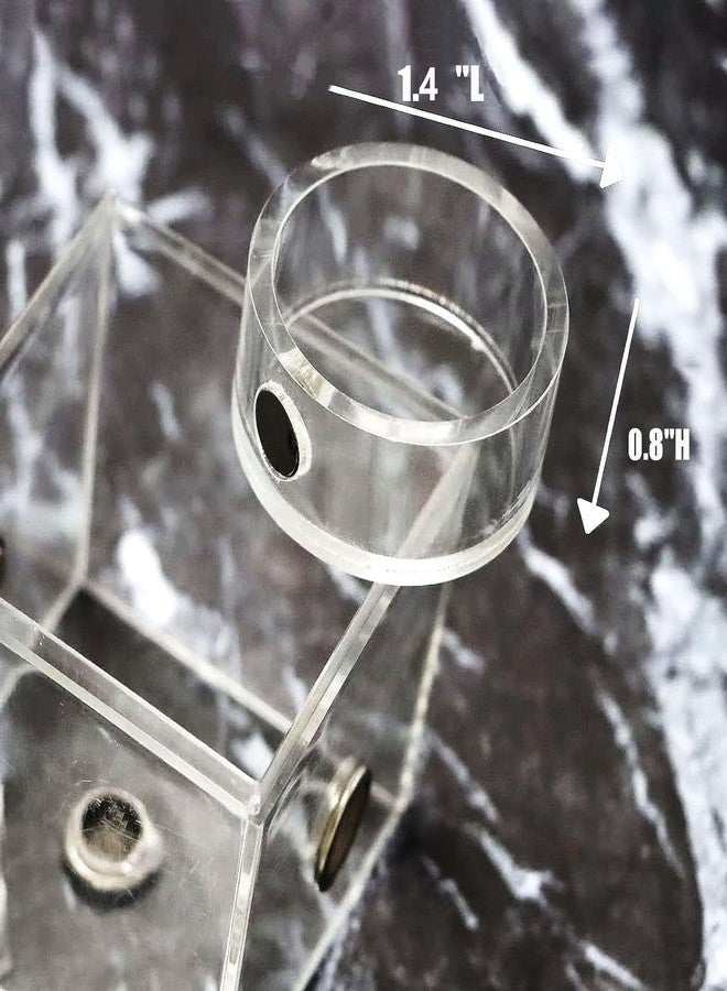 JILINWEI Small Jumping Spider Feeding Dish, Magnetic Tiny Food Dishes Water Dish for Jumping Spider, Tarantula and Other Small Pets,35mm, Clear - Image 4